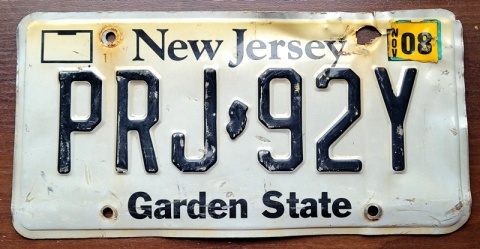 New Jersey 2009 - tablica z USA
