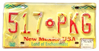 New Mexico 2015 - tablica z USA