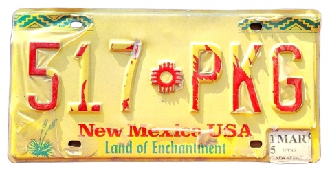 New Mexico 2015 - tablica z USA