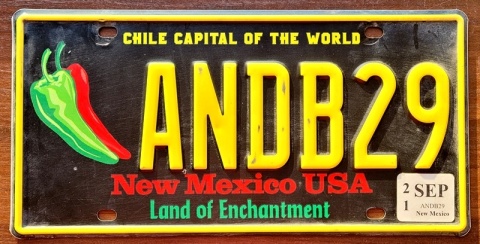 New Mexico 2021 - tablica z USA
