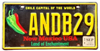 New Mexico 2021 - tablica z USA