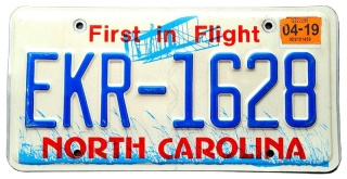 North Carolina 2019 - tablica z USA