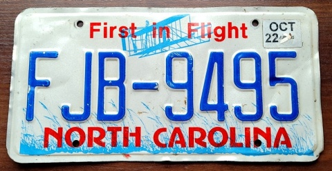 North Carolina 2022 - tablica z USA