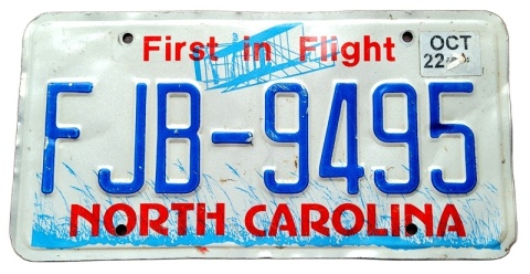 North Carolina 2022 - tablica z USA