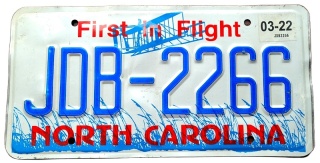 North Carolina 2022 - tablica z USA