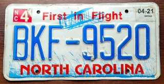 North Carolina 2021 - tablica z USA