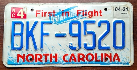 North Carolina 2021 - tablica z USA