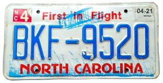 North Carolina 2021 - tablica z USA