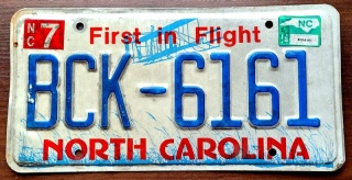 North Carolina 2014 - tablica z USA