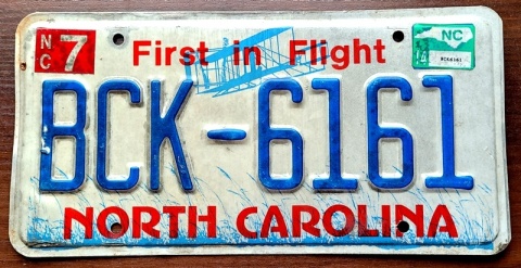 North Carolina 2014 - tablica z USA