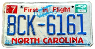 North Carolina 2014 - tablica z USA