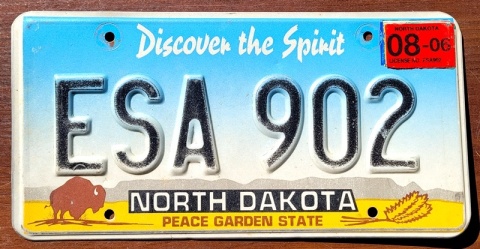 North Dakota 2006 - tablica z USA