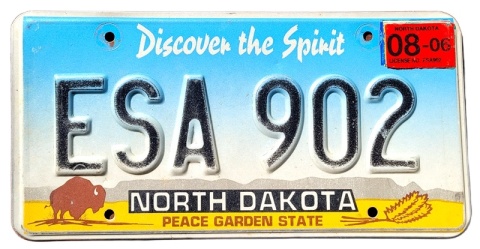 North Dakota 2006 - tablica z USA
