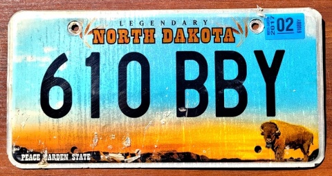 North Dakota 2017 - tablica z USA
