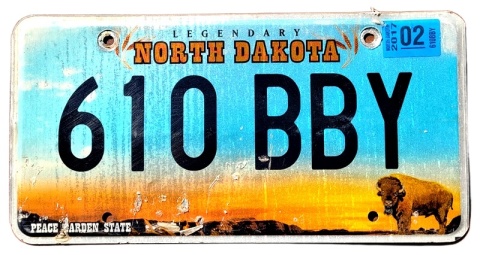 North Dakota 2017 - tablica z USA