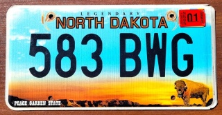 North Dakota 2022 - tablica z USA