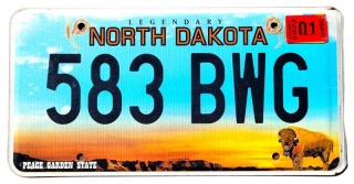North Dakota 2022 - tablica z USA