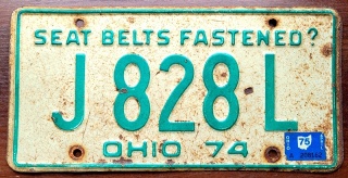 Ohio 1974/75 - tablica z USA