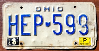Ohio 1983 - tablica z USA
