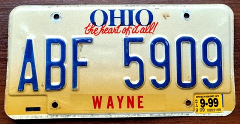 Ohio 1999 - tablica z USA