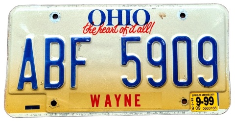 Ohio 1999 - tablica z USA