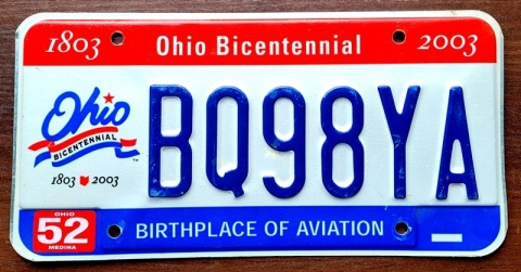 Ohio - tablica z USA