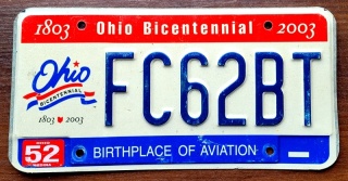 Ohio - tablica z USA