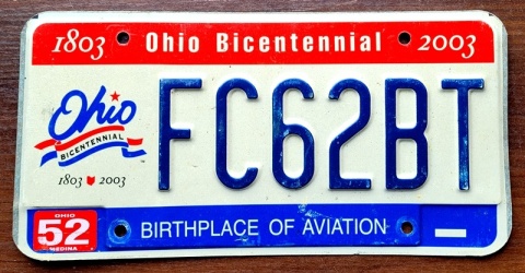 Ohio - tablica z USA