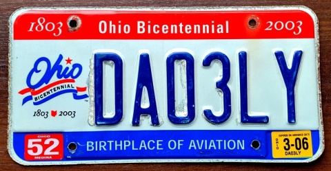 Ohio 2006 - tablica z USA