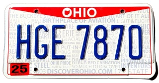 Ohio - tablica z USA