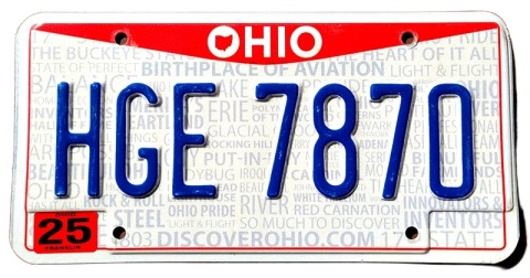 Ohio - tablica z USA