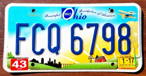 Ohio 2017 - tablica z USA