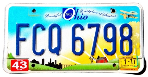 Ohio 2017 - tablica z USA