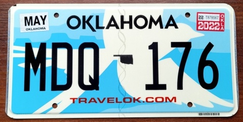 Oklahoma 2022 - tablica z USA