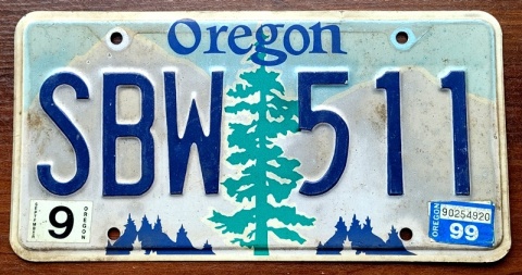 Oregon 1999 - tablica z USA