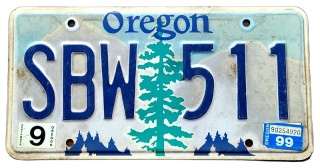 Oregon 1999 - tablica z USA