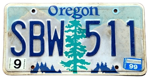 Oregon 1999 - tablica z USA
