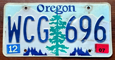 Oregon 2007 - tablica z USA