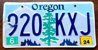 Oregon 2024 - tablica z USA