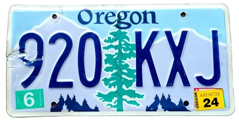 Oregon 2024 - tablica z USA