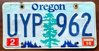 Oregon 2010 - tablica z USA