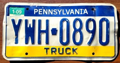 Pennsylvania 2009 - tablica z USA
