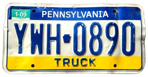 Pennsylvania 2009 - tablica z USA