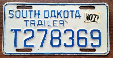 South Dakota 2007 - Trailer - tablica z USA
