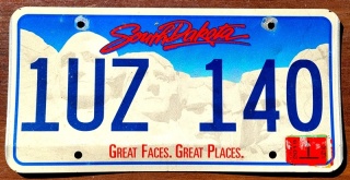 South Dakota 2016 - tablica z USA