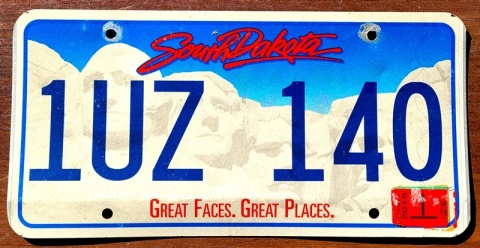 South Dakota 2016 - tablica z USA