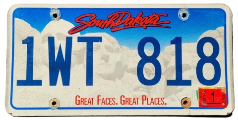 South Dakota 2016 - tablica z USA