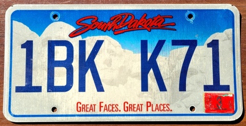 South Dakota 2016 - tablica z USA