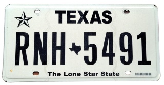 Texas - tablica z USA