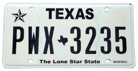 Texas - tablica z USA